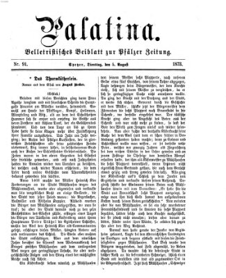 Palatina (Pfälzer Zeitung) Dienstag 5. August 1873