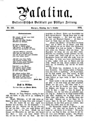 Palatina (Pfälzer Zeitung) Dienstag 7. Oktober 1873