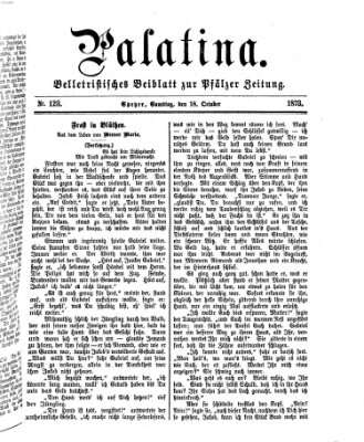 Palatina (Pfälzer Zeitung) Samstag 18. Oktober 1873