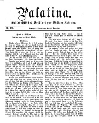 Palatina (Pfälzer Zeitung) Donnerstag 6. November 1873