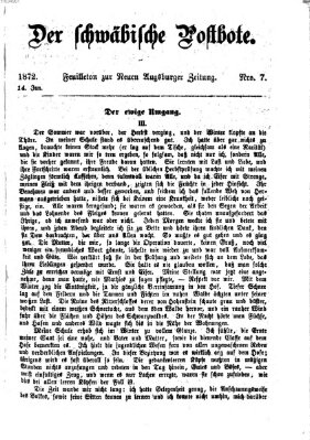 Der schwäbische Postbote (Neue Augsburger Zeitung) Sonntag 14. Januar 1872