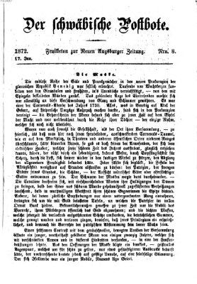 Der schwäbische Postbote (Neue Augsburger Zeitung) Mittwoch 17. Januar 1872