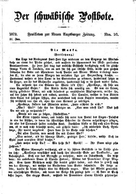 Der schwäbische Postbote (Neue Augsburger Zeitung) Sonntag 21. Januar 1872