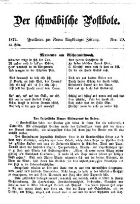 Der schwäbische Postbote (Neue Augsburger Zeitung) Mittwoch 14. Februar 1872