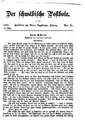 Der schwäbische Postbote (Neue Augsburger Zeitung) Sonntag 10. März 1872