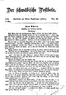 Der schwäbische Postbote (Neue Augsburger Zeitung) Sonntag 17. März 1872