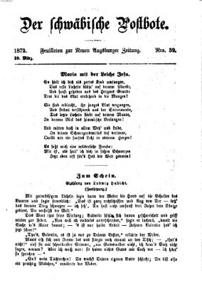 Der schwäbische Postbote (Neue Augsburger Zeitung) Freitag 29. März 1872