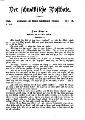 Der schwäbische Postbote (Neue Augsburger Zeitung) Sonntag 7. April 1872