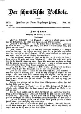 Der schwäbische Postbote (Neue Augsburger Zeitung) Freitag 12. April 1872