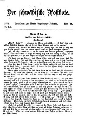 Der schwäbische Postbote (Neue Augsburger Zeitung) Mittwoch 17. April 1872