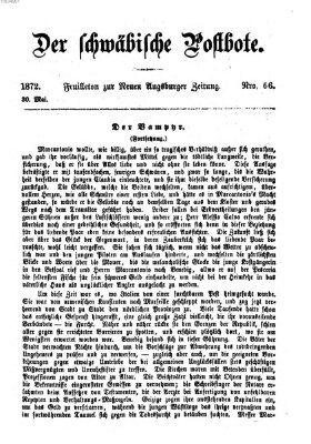 Der schwäbische Postbote (Neue Augsburger Zeitung) Donnerstag 30. Mai 1872