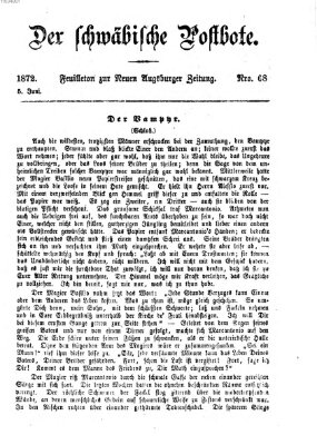 Der schwäbische Postbote (Neue Augsburger Zeitung) Mittwoch 5. Juni 1872