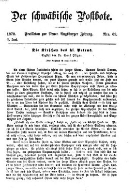 Der schwäbische Postbote (Neue Augsburger Zeitung) Freitag 7. Juni 1872