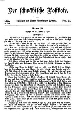 Der schwäbische Postbote (Neue Augsburger Zeitung) Mittwoch 3. Juli 1872