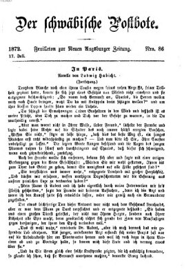 Der schwäbische Postbote (Neue Augsburger Zeitung) Mittwoch 17. Juli 1872