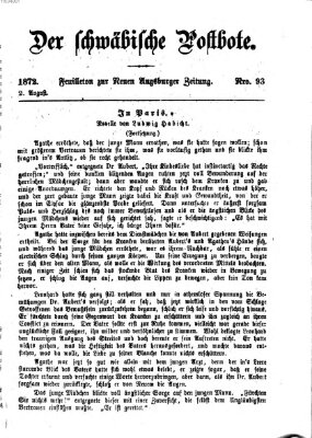 Der schwäbische Postbote (Neue Augsburger Zeitung) Freitag 2. August 1872