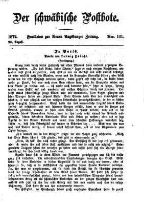 Der schwäbische Postbote (Neue Augsburger Zeitung) Freitag 23. August 1872