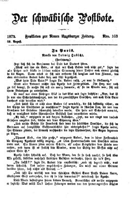 Der schwäbische Postbote (Neue Augsburger Zeitung) Mittwoch 28. August 1872