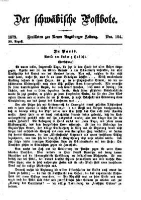 Der schwäbische Postbote (Neue Augsburger Zeitung) Freitag 30. August 1872