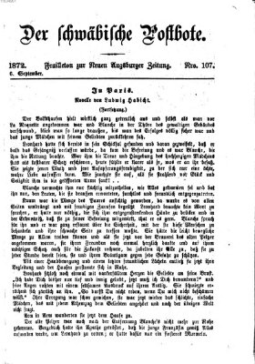 Der schwäbische Postbote (Neue Augsburger Zeitung) Freitag 6. September 1872