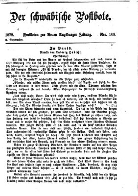 Der schwäbische Postbote (Neue Augsburger Zeitung) Sonntag 8. September 1872