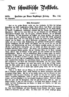 Der schwäbische Postbote (Neue Augsburger Zeitung) Sonntag 22. September 1872