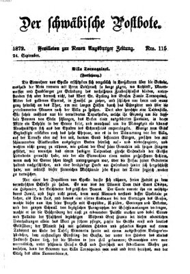 Der schwäbische Postbote (Neue Augsburger Zeitung) Dienstag 24. September 1872