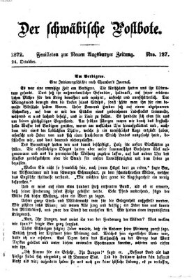 Der schwäbische Postbote (Neue Augsburger Zeitung) Donnerstag 24. Oktober 1872