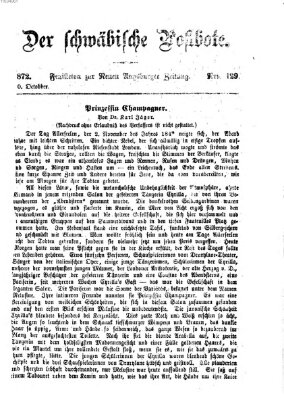 Der schwäbische Postbote (Neue Augsburger Zeitung) Mittwoch 30. Oktober 1872