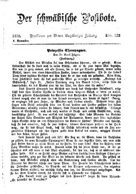 Der schwäbische Postbote (Neue Augsburger Zeitung) Mittwoch 6. November 1872