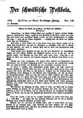 Der schwäbische Postbote (Neue Augsburger Zeitung) Sonntag 17. November 1872