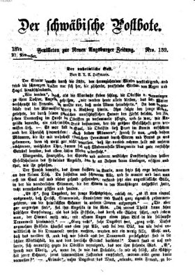 Der schwäbische Postbote (Neue Augsburger Zeitung) Mittwoch 27. November 1872