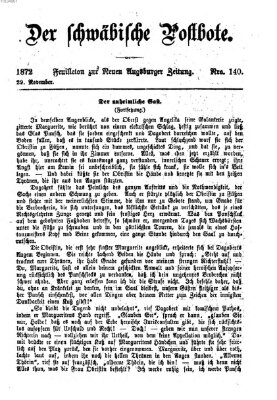 Der schwäbische Postbote (Neue Augsburger Zeitung) Freitag 29. November 1872