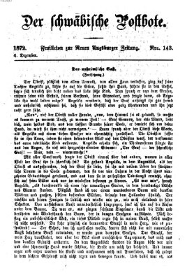 Der schwäbische Postbote (Neue Augsburger Zeitung) Freitag 6. Dezember 1872