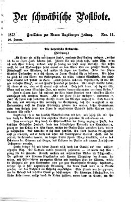 Der schwäbische Postbote (Neue Augsburger Zeitung) Mittwoch 29. Januar 1873