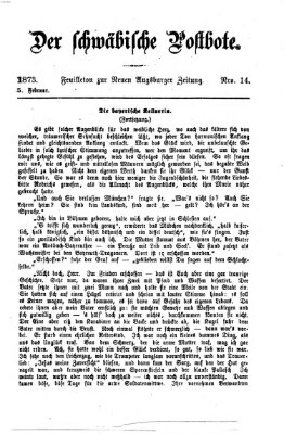 Der schwäbische Postbote (Neue Augsburger Zeitung) Mittwoch 5. Februar 1873