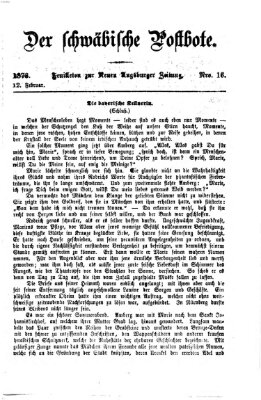 Der schwäbische Postbote (Neue Augsburger Zeitung) Mittwoch 12. Februar 1873