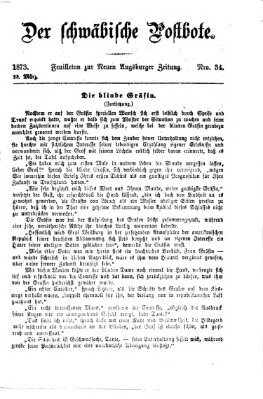 Der schwäbische Postbote (Neue Augsburger Zeitung) Freitag 28. März 1873