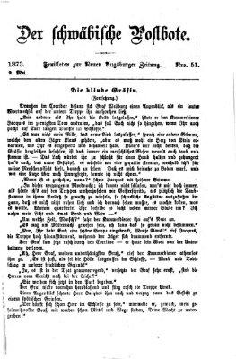 Der schwäbische Postbote (Neue Augsburger Zeitung) Freitag 9. Mai 1873