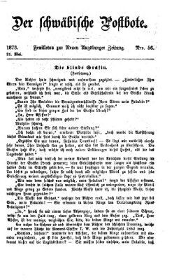 Der schwäbische Postbote (Neue Augsburger Zeitung) Mittwoch 21. Mai 1873