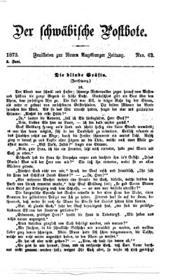 Der schwäbische Postbote (Neue Augsburger Zeitung) Dienstag 3. Juni 1873