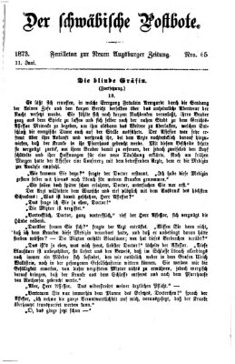 Der schwäbische Postbote (Neue Augsburger Zeitung) Mittwoch 11. Juni 1873