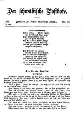 Der schwäbische Postbote (Neue Augsburger Zeitung) Donnerstag 12. Juni 1873