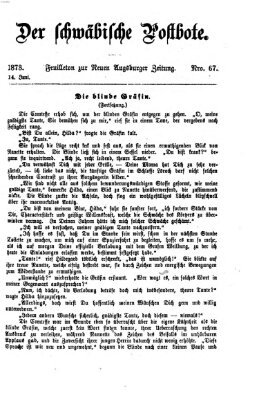 Der schwäbische Postbote (Neue Augsburger Zeitung) Samstag 14. Juni 1873