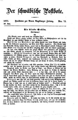 Der schwäbische Postbote (Neue Augsburger Zeitung) Freitag 27. Juni 1873