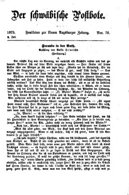 Der schwäbische Postbote (Neue Augsburger Zeitung) Mittwoch 9. Juli 1873