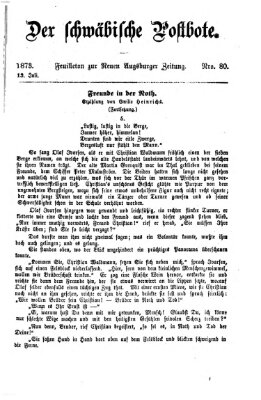 Der schwäbische Postbote (Neue Augsburger Zeitung) Sonntag 13. Juli 1873