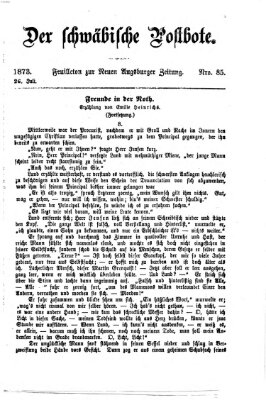 Der schwäbische Postbote (Neue Augsburger Zeitung) Samstag 26. Juli 1873