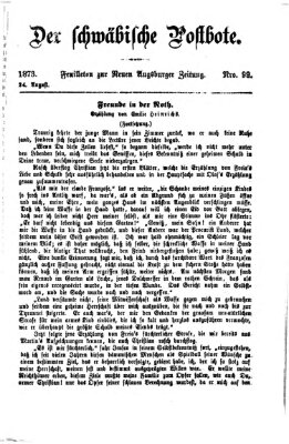 Der schwäbische Postbote (Neue Augsburger Zeitung) Sonntag 24. August 1873