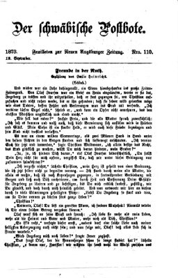 Der schwäbische Postbote (Neue Augsburger Zeitung) Freitag 19. September 1873